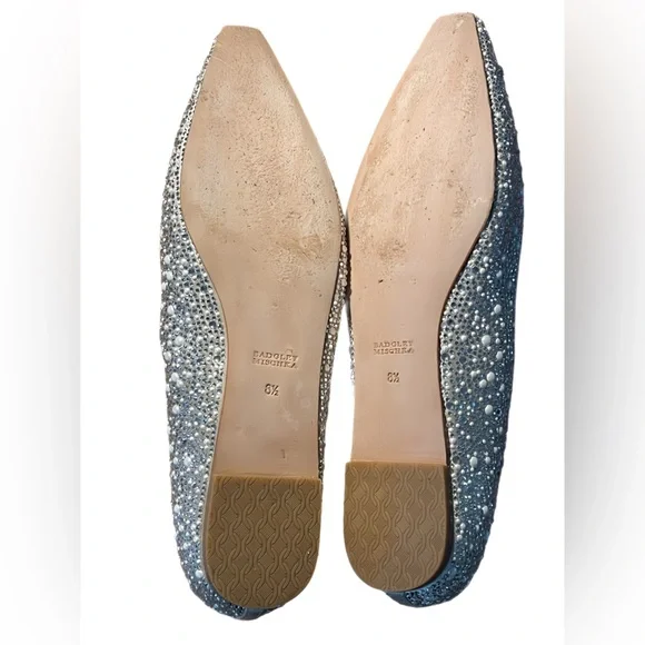 Badgley Mischka Crystal Brooch Flats Size 8.5 Sparkly Perfection - Picture 5 of 9